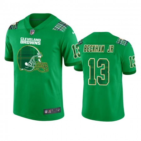 Maillot Homme Cleveland Browns Odell Beckham JR. 13 Kelly Vert St. Patricks Day